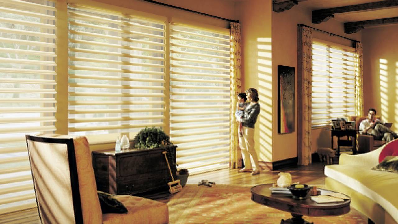 faux wooden blind installation