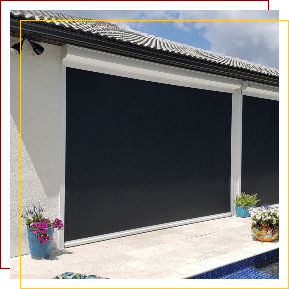garage door with hurricane screen