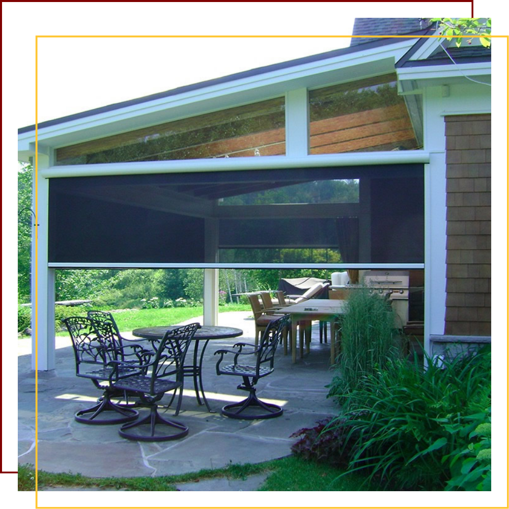 beautifully screened area